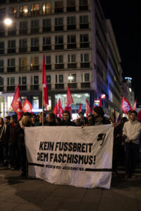Die SJ auf der Demonstration gegen den sog. Akadmikerball