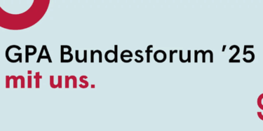 Logo des Bundesforums 2025 der Gewerkschaft GPA "mit uns."