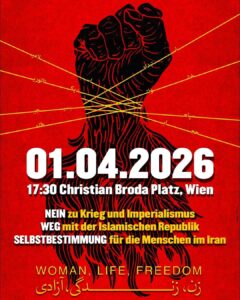 Demoaufruf mit Zeit, Ort und Forderungen