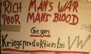 Rich Man's War Poor Man's Blood Gegen Kriegsproduktion