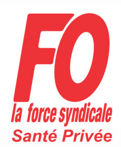 Logo der französischen Gewerkschaft FO im privaten Gesundheitsbereich